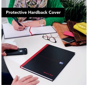 Black N Red Hb Ruled Notebook A4 Pk5