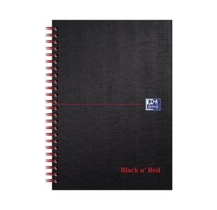 Black N Red Wire Hb Notebook A5 Pk5