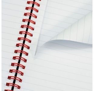 Black N Red Wire Hb Notebook A5 Pk5