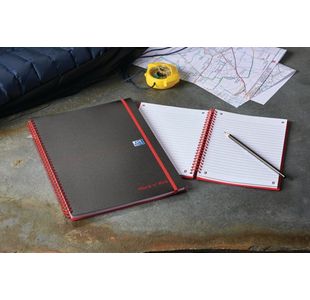 Black N Red Pp Notebook A4 Pk5
