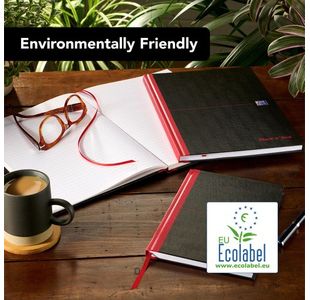 Black N Red Hb Ruled Notebook A4