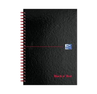 Black N Red Hb Rule Notebook A5 Pk5