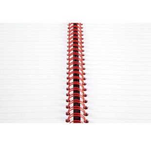 Black N Red Hb Wire A-Z Ntbk A4 Pk5