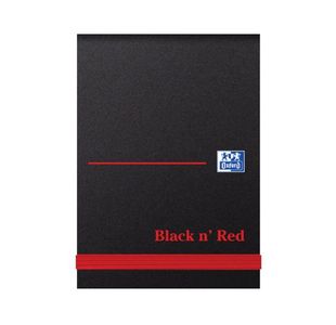 Black N Red Hb Elast Notebk A7 Pk10