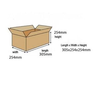 Single Wall 305X254X254Mm Cartons