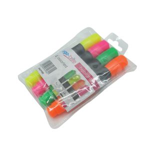 5 Star E/Brite Highlighters Asst Pk4
