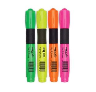 Ergo-Brite Ast Ergo Highlighters Pk4
