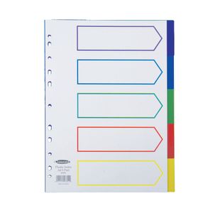 Concord Divider 5Part A4 Multicolour