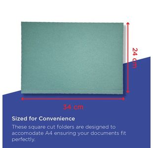 Guildhall Sq Cut Fldr Fc Blue Pk100