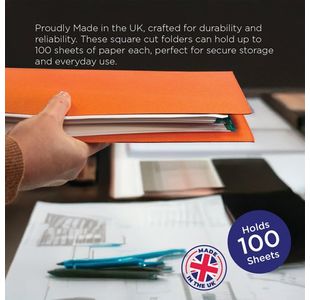 Guildhall Sq Cut Fldr Fc Org Pk100