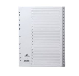 Concord Pvc Index A4 1 To 20 Grey
