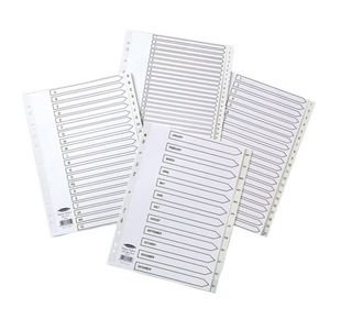 Concord Pp 1-20 A4 Index Wht 64401