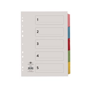 Concord Dvdr 5-Part A4 Mcol Tabs