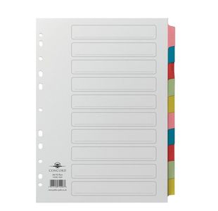 Concord Dvdr 10-Part A4 Mcol Tabs