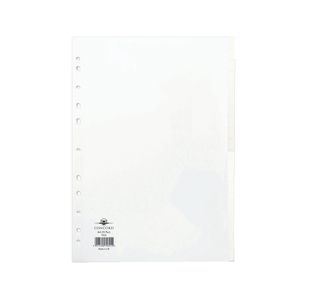 Concord Subject Dvdr 20-Part Wht