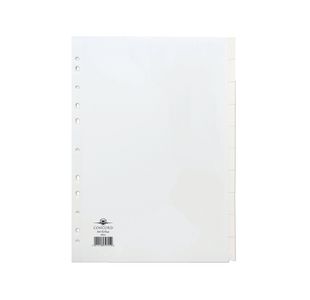 Concord Dvdr 10-Part 150Gsm Wht