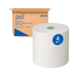 Scott Es 1Ply H/Twl Erll Lrg Wht Pk6