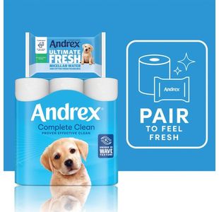Andrex Complete Clean Wc Roll Pk9