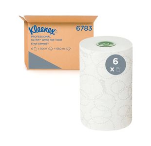 Kleenex 2Ply H/Twl Slim E-Rll Wht P6