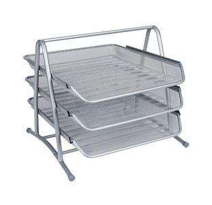 Q-Connect 3 Tier Letter Tray Silver