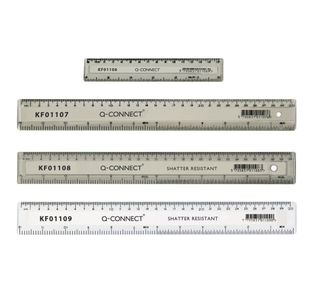 Q-Connect Metr/Imp Ruler Clear 150Mm