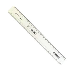 Q Connect Ruler 30Cm Clear Pk10