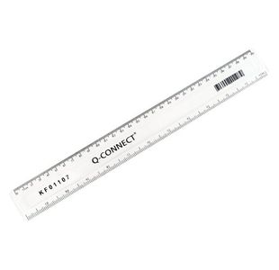 Q-Connect Ruler 300Mm Clear