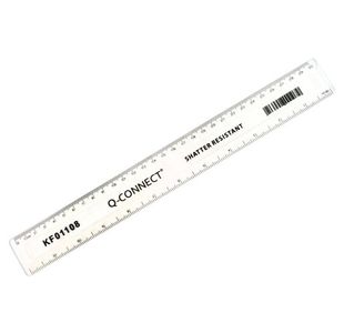 Q-Connect Ruler Shatterproof Plastic