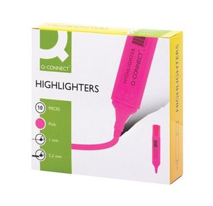 Q-Connect Highlighter Pen Pink Pk10
