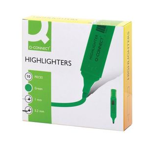 Q-Connect Highlighter Pen Green Pk10