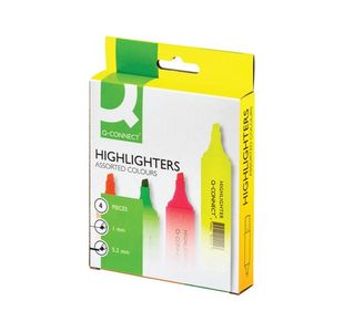 Q-Connect Highlighter Pen Asst P4