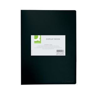 Q-Connect Display Book 10 Pocket Blk