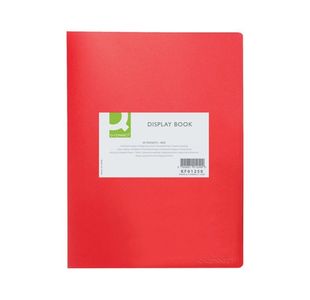 Q-Connect Display Book 20 Pocket Red