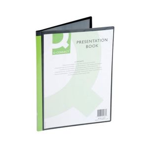 Q-Connect Pres Dsp Book 10Pkt Blk