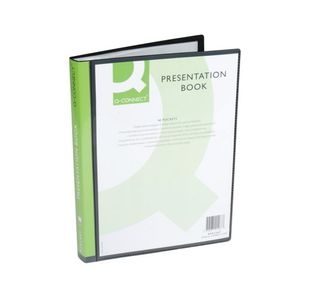 Q-Connect Pres Dsp Book 40 Pkt Blk