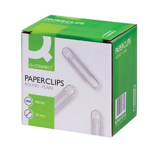 Q-Connect Pclip 32Mm Plain Pk1000