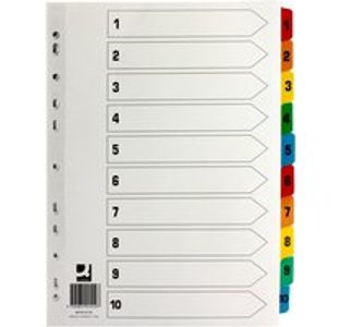 Q-Connect 1-10 Index Multitab Wht A4