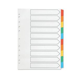 Q-Connect Index A4 Blank Tabs Multi