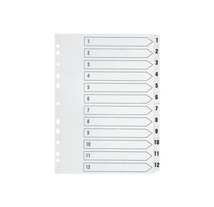 Q-Connect Index 1-12 Brd Reinf White