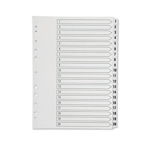 Q-Connect Index 1-20 Brd Reinf White