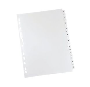 Q Connect Index A-Z 20Pt Reinf Wht