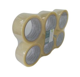 Q-Connect Packing Tape 50Mmx66M Pk6