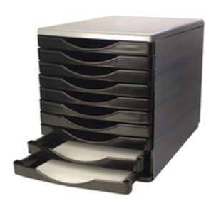 Q-Connect 10 Drawer Tower Blk Grey