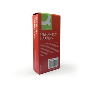 Q Connect Fine Perm Markers Blk Pk10