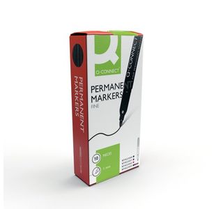 Q Connect Fine Perm Markers Blk Pk10