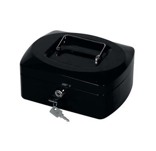 Q-Connect 8 Inch Black Cash Box
