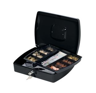 Q-Connect 12 Inch Black Cash Box
