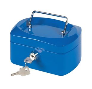 Q-Connect Blue 6 Inch Cash Box