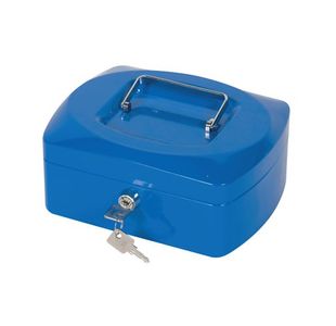 Q-Connect Blue 8 Inch Cash Box