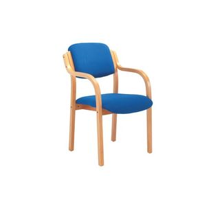 Jemini Wood Frame Chair With Blue